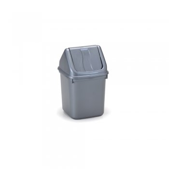 LIXEIRA BASCULANTE PRATA ECO FLOW 7 L