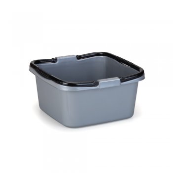 CESTO QUADRADO PRATA C/ALÇAS ECO FLOW 13 L