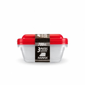 CONJUNTO 3 POTES QUADRADO
